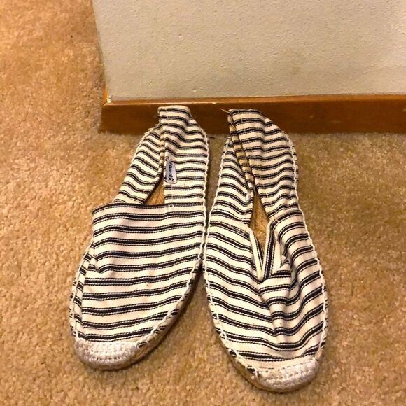 Soludos black and white stripped flats - Picture 1 of 9